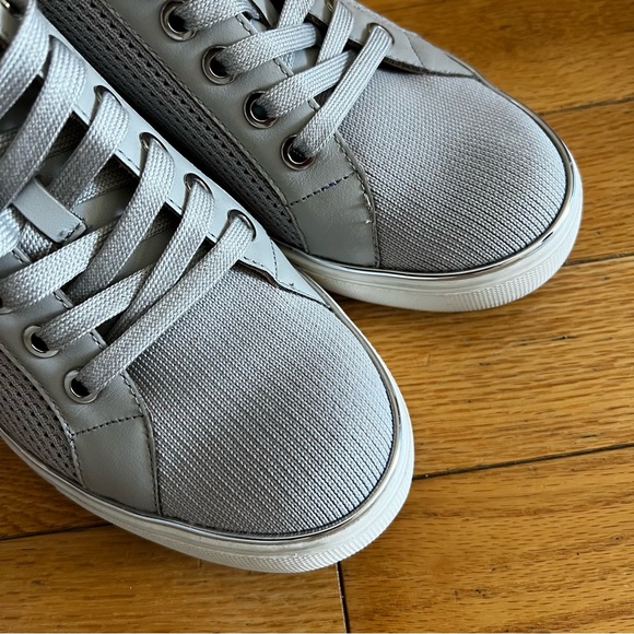Stylish Women's Gray Wedge Sneakers - Picture 2 of 6